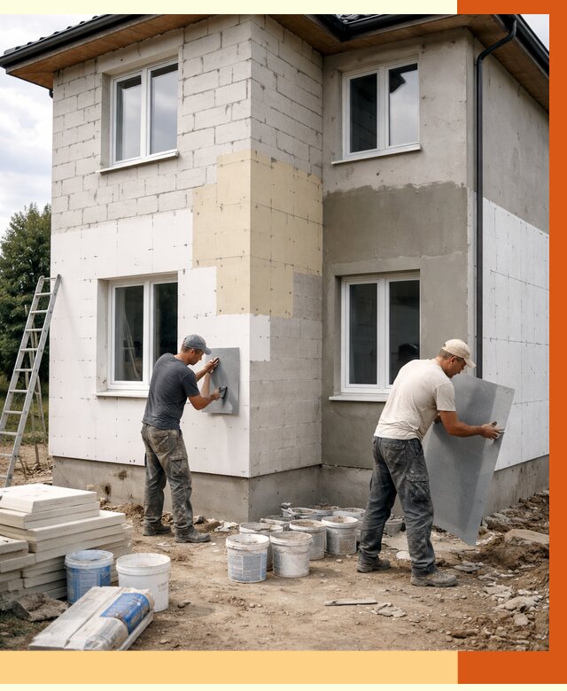 Утепление дома из газобетона в Белгороде от 4363 руб./м² — заказать у ТепломастерБлг